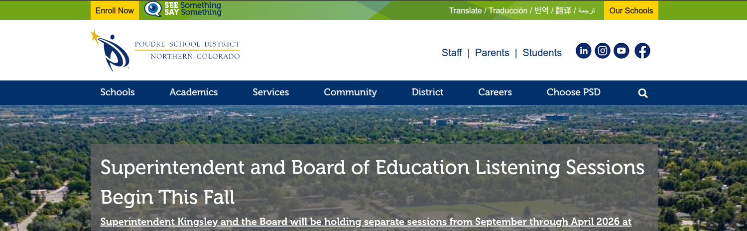 Poudre School District screenshot